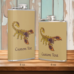 Celtic Knot Scorpion Hip Flask