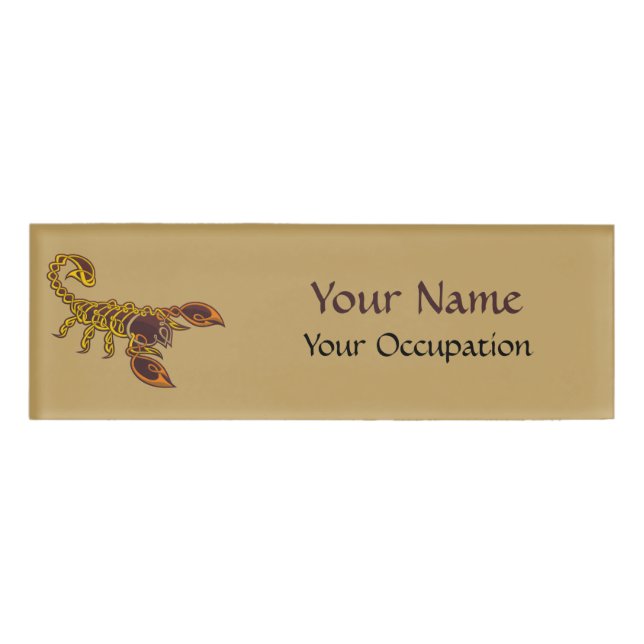 Celtic Knot Scorpion Name Tag (Front)