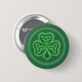 Celtic Knot Shamrock 6 Cm Round Badge