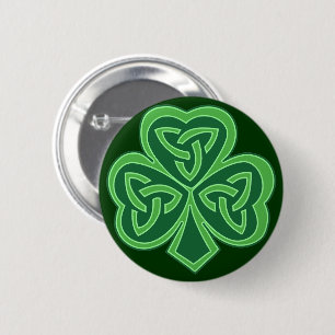 Celtic Knot Shamrock 6 Cm Round Badge