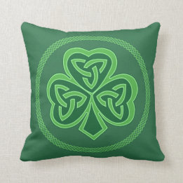 Celtic Knot Shamrock Cushion
