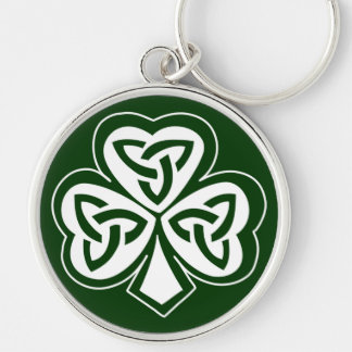 Celtic Knot Shamrock Key Ring