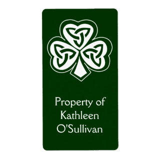 Celtic Knot Shamrock Label