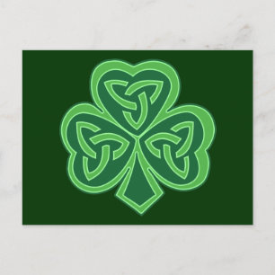 Celtic Knot Shamrock Postcard