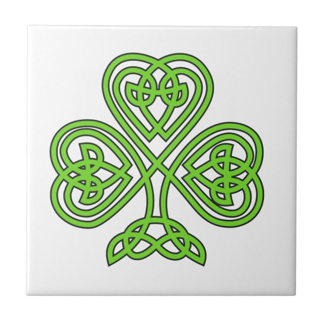 Celtic Knot Shamrock Tile (Front)