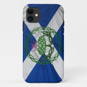 Celtic Knot Thistle And Flag iPhone 11 Case