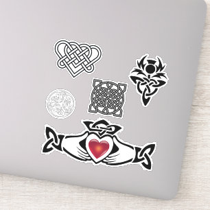Celtic Knot Thistle Claddagh Vinyl Cutout
