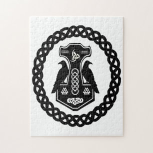 Celtic Knot Thor's Hammer Jigsaw Puzzle