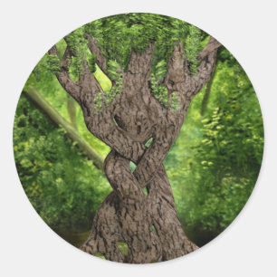 Celtic Knot Tree Classic Round Sticker