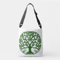 Celtic Knot Tree of Life Green on White