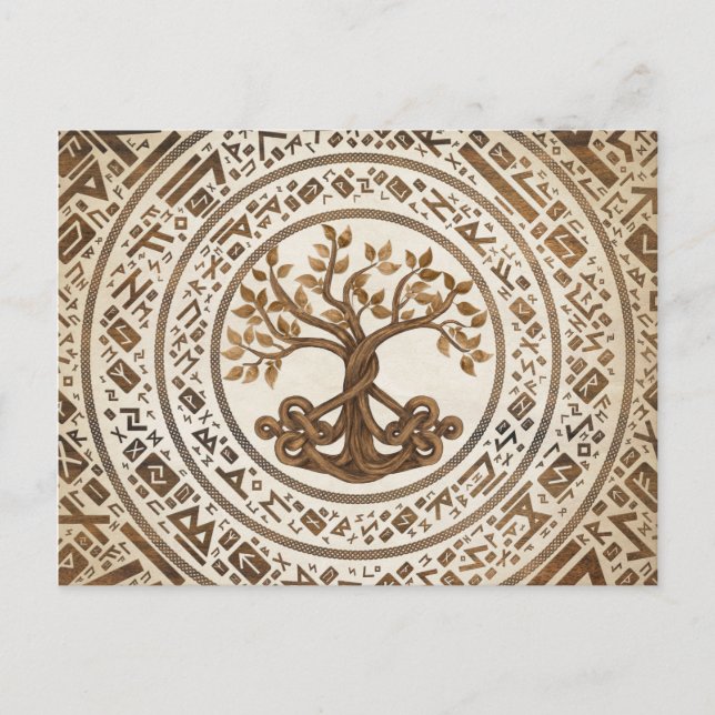 Celtic Knot Tree of life -Yggdrasil Postcard (Front)