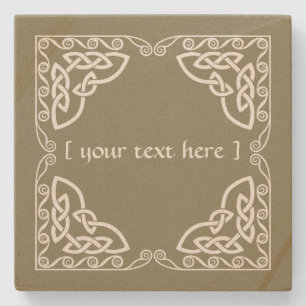 Celtic Knot Tribal Design Clear Border Version Stone Coaster