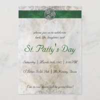 Celtic Knot Triskelion GreenBand Party Invitation