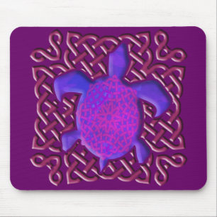 Celtic Knot Turtle (Purple) Mousepad