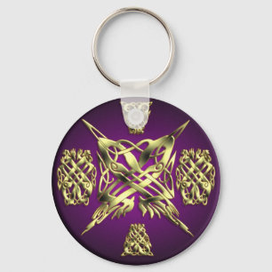CELTIC KNOT WORK 1 ROUND KEY RING
