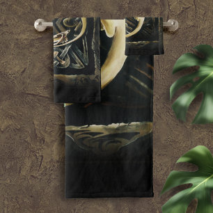 Celtic Knot Work Cream Dragon Bath Towel Set