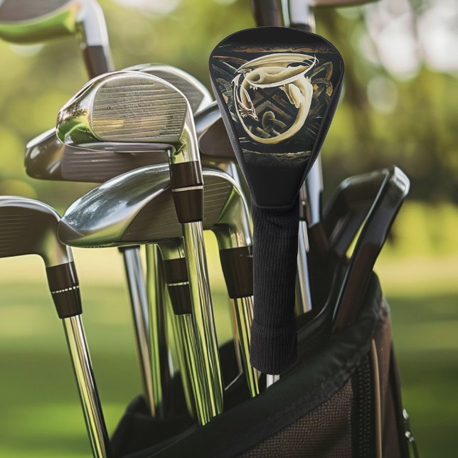 Celtic Knot Work Cream Dragon Golf Head Cover (Creator Uploaded)