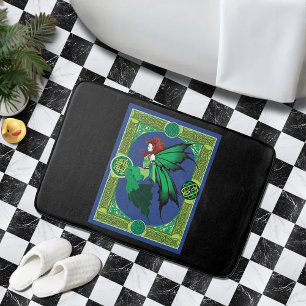 Celtic Knot Work Green Fairy Bath Mat