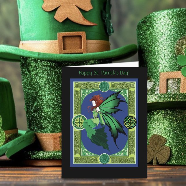 Celtic Knot Work Green Fairy Card (Creator Uploaded)
