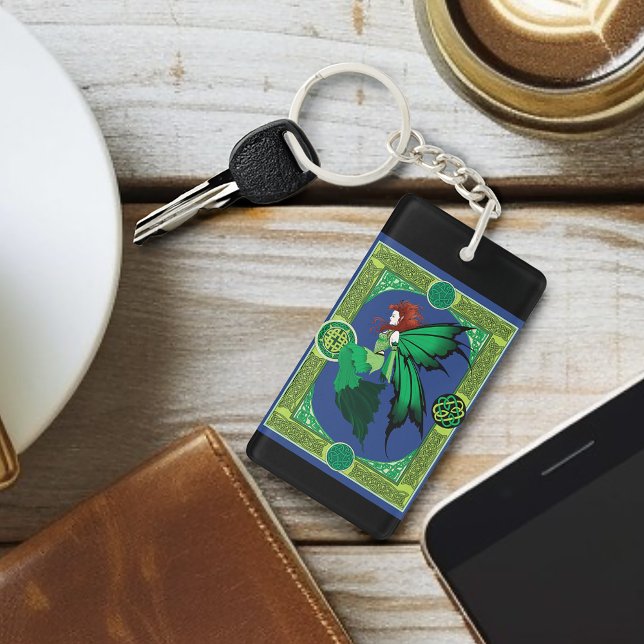 Celtic knot Work Green Fairy Key Ring (Creator Uploaded)