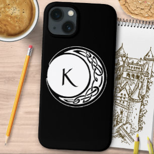 Celtic Knot Work Moon Circle Monogram iPhone 13 Case