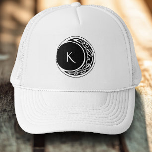 Celtic Knot Work Moon Circle Monogram Trucker Hat