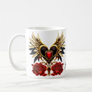Celtic knots and a heart in Gothic elegance. Coffee Mug
