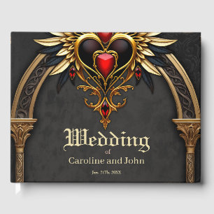 Celtic knots and a heart in Gothic elegance. Guest Book
