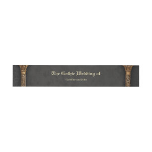 Celtic knots and a heart in Gothic elegance Invitation Belly Band