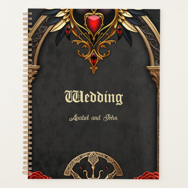 Celtic knots and a heart in Gothic elegance.  Planner (Front)