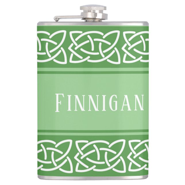 Celtic Knots Band Custom  Hip Flask (Front)