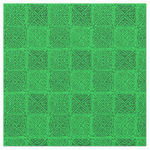 Celtic Knots Dark Green FIne Fabric