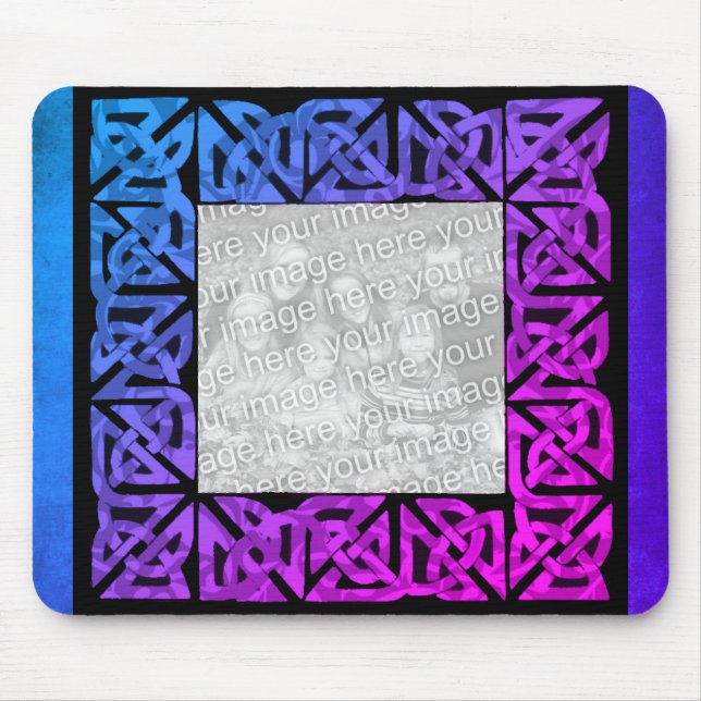 Celtic Knots Design Photo Frame Mouse Mat (Front)