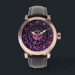 CELTIC KNOTS FLOWER AND PURPLE AMETHYST GEM STONES WATCH<br><div class="desc">Elegant and unique design , pink gem stones with celtic knots. Very accurated nurbs modelling and rendering in 3D by Bulgan Lumini .Part from series Hyper Talismans</div>
