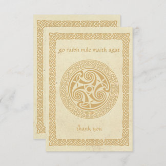 Celtic Knots Irish Gaelic Thank You Template