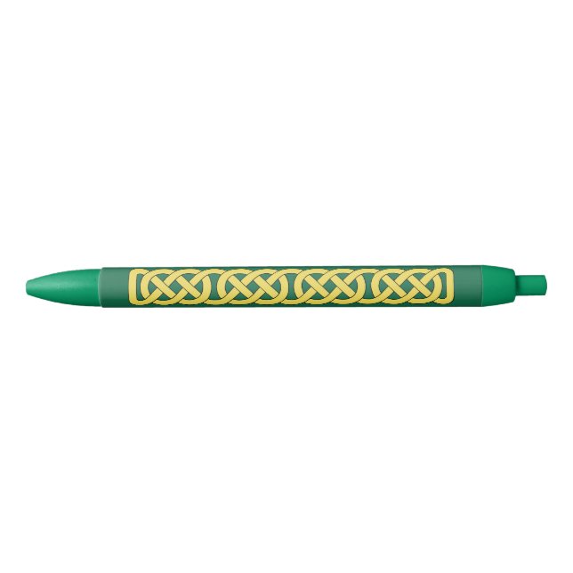 Celtic Knotwork Band Black Ink Pen (Front)