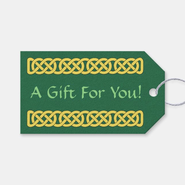 Celtic Knotwork Band Gift Tags (Front (Horizontal))