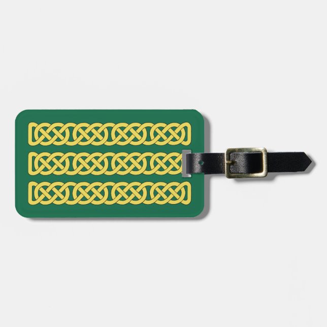 Celtic Knotwork Band Luggage Tag (Front Horizontal)