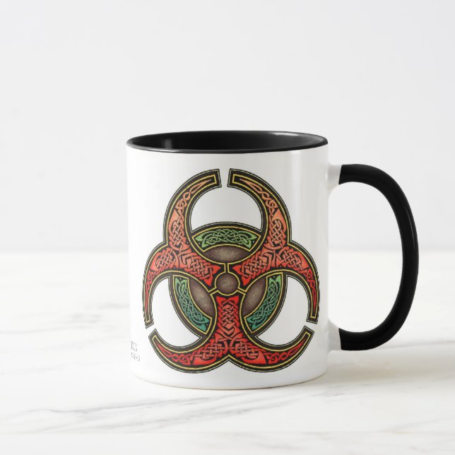 Celtic Knotwork Biohazard Mug (Right)