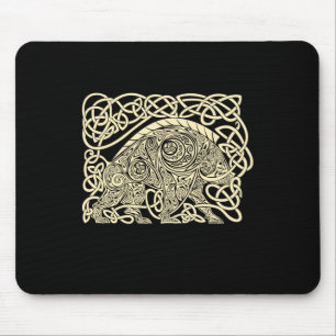 Celtic Knotwork Boar - Ancient Tribal Symbol Stick Mouse Mat
