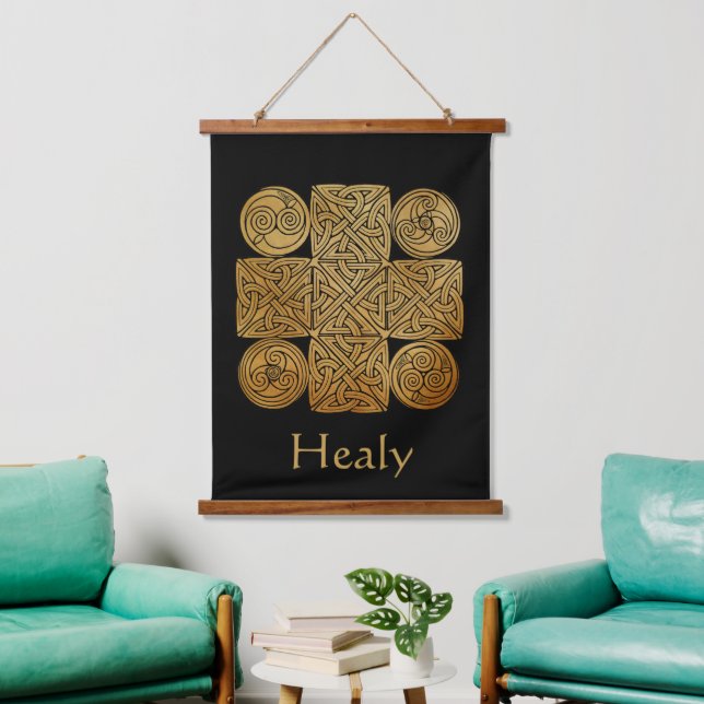 Celtic Knotwork Cross Personalised Hanging Tapestry (Living Room)