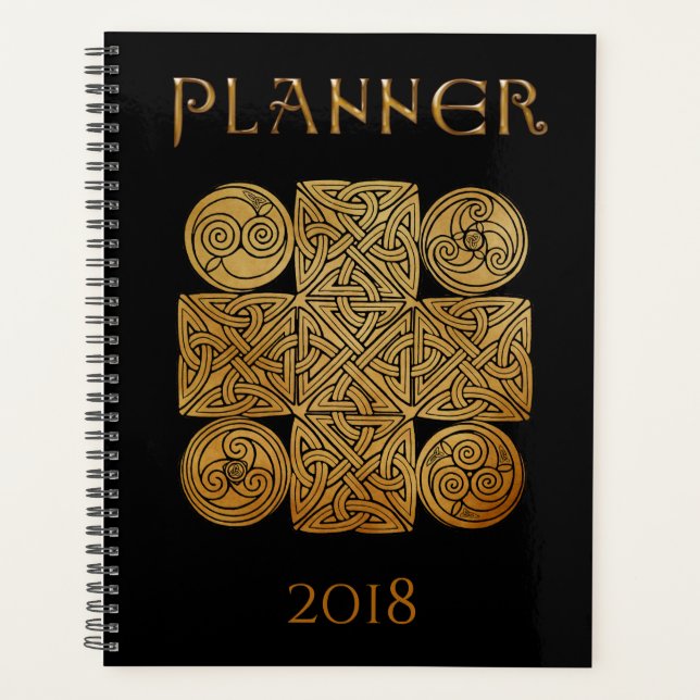 Celtic Knotwork Cross Planner (Front)