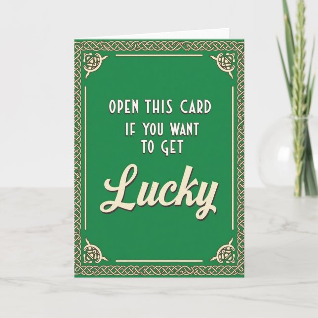 Celtic Knotwork Lucky Card (Front)