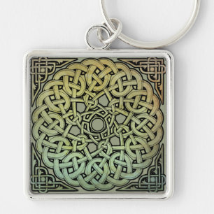 Celtic Knotwork Mandala Key Ring
