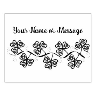 Celtic Knotwork Personalised Rubber Stamp