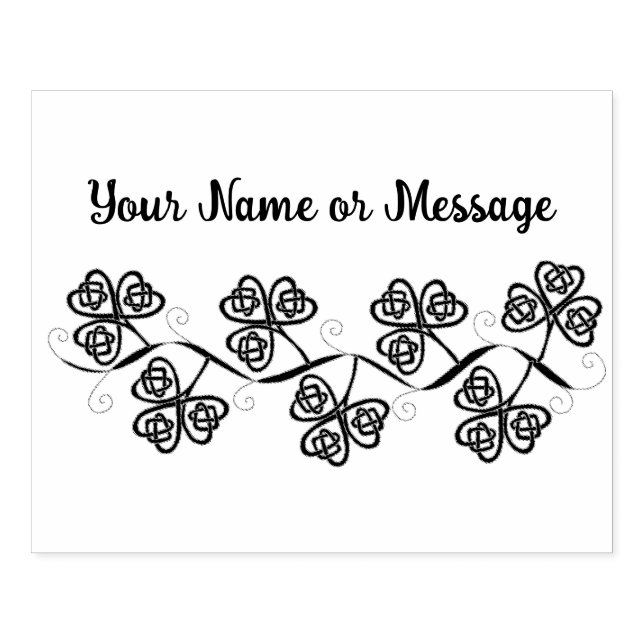Celtic Knotwork Personalised Rubber Stamp (Imprint)
