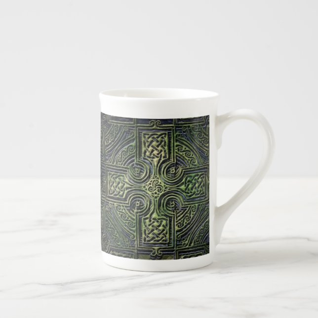 Celtic knotwork St. Patrick's Day Bone China Mug (Right)