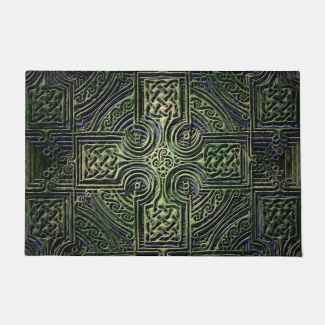 Celtic knotwork St. Patrick's Day Doormat (Front)