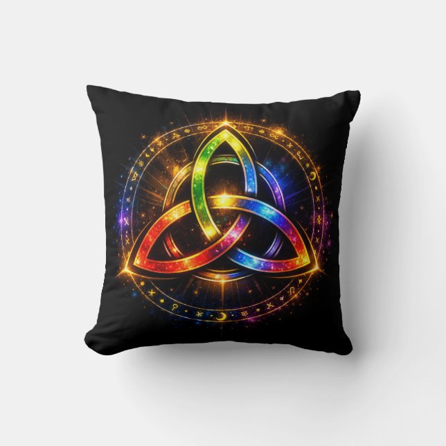 Celtic Knotwork Triquetra Cushion (Front)