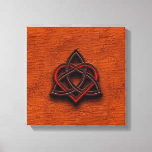 Celtic Knotwork Valentine Heart Canvas Texture 1